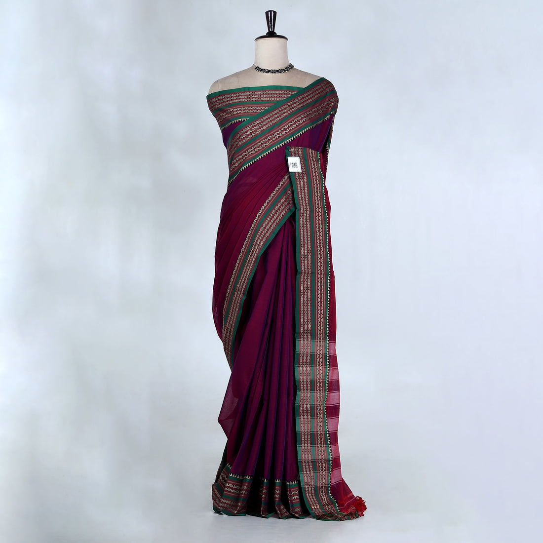 Purple Mangalagiri Cotton Saree for Women | Festive Summer Collection | Jeyachandran - Full View
