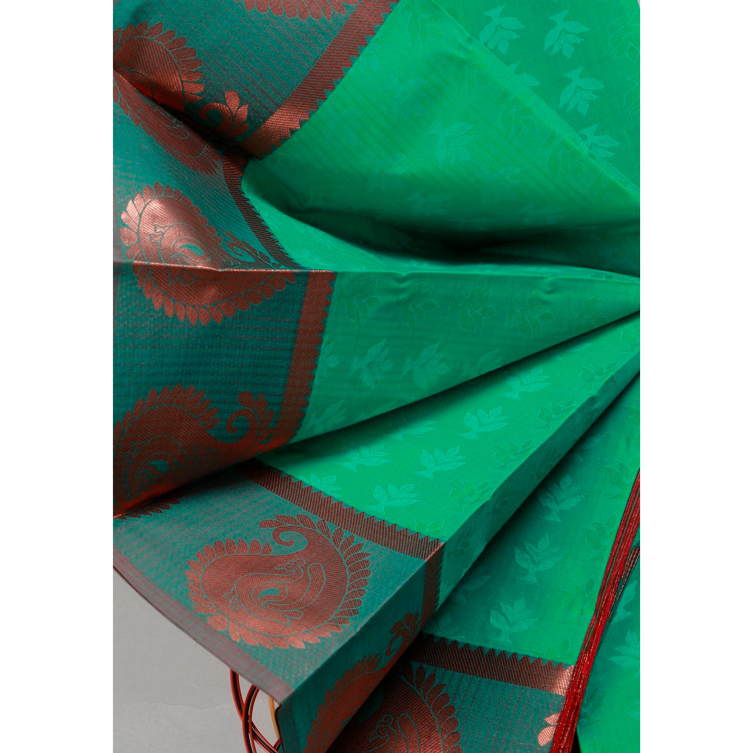 Green Colour Aparna Saree with Green Border