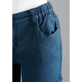 Shop Women Teal Blue Jogger Cargo Jeans
