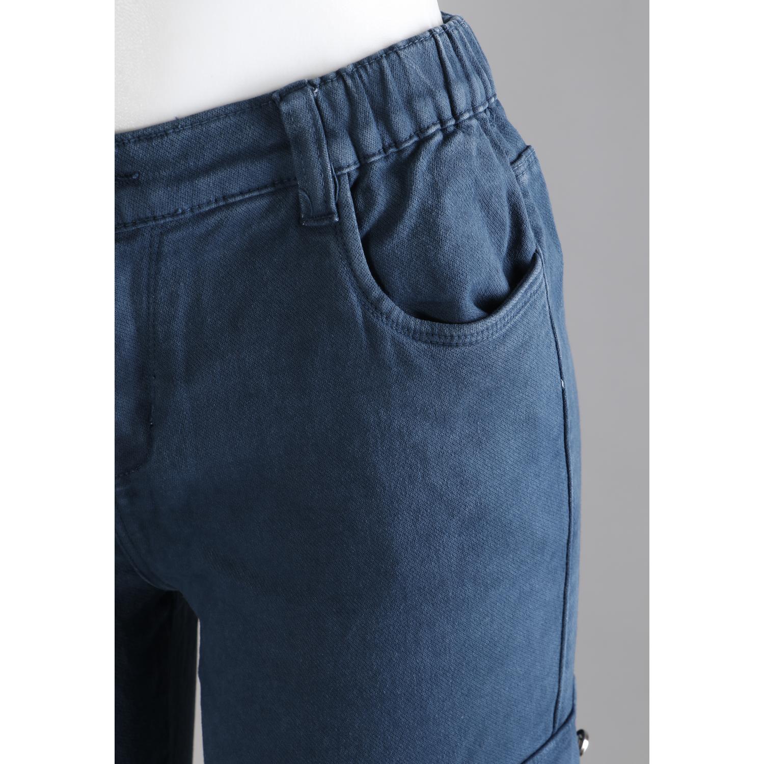 Shop Women Teal Blue Jogger Cargo Jeans

