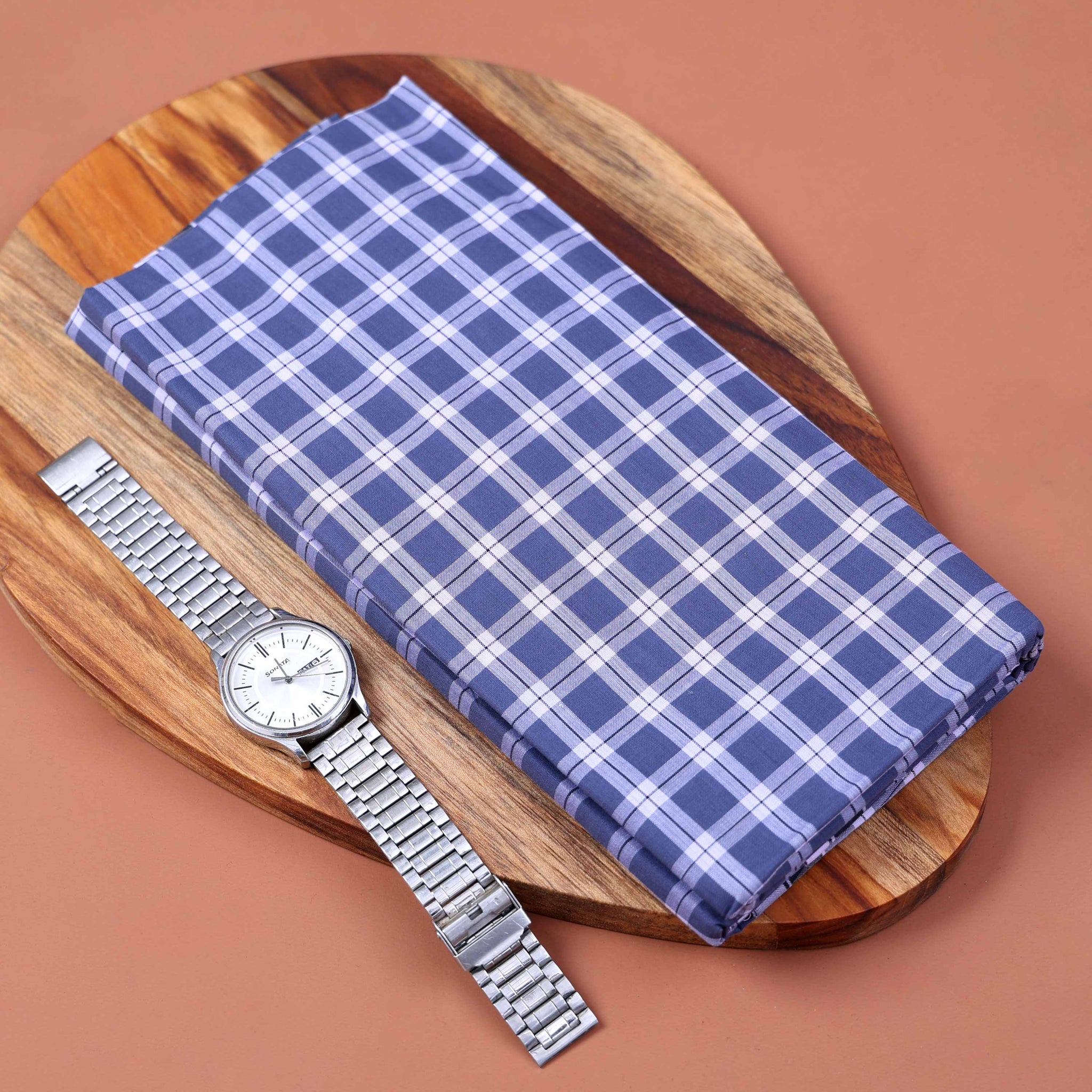 Nandu Brand Men's Premium Cotton Checked 2.20 Meter Stitched Lungi -Multi