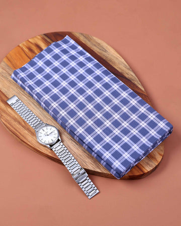 Nandu Brand Men's Premium Cotton Checked 2.20 Meter Stitched Lungi -Multi