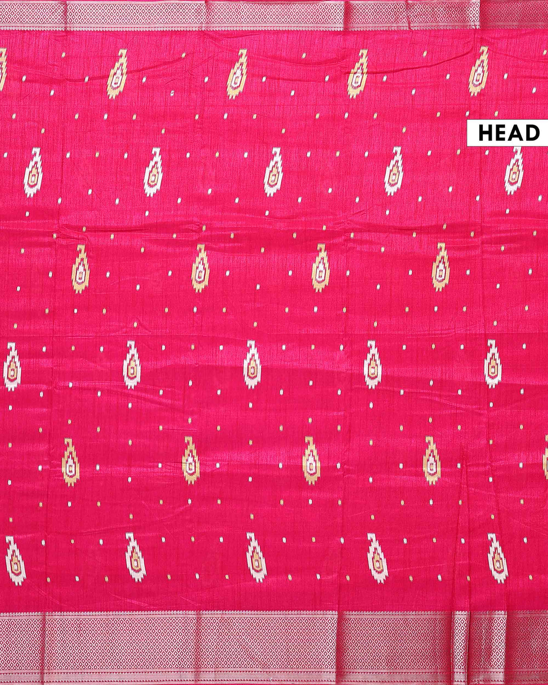 Elegant Dola Silk Saree with Subtle Traditional Butta Motifs and Rich Zari Woven Border - Rani Pink