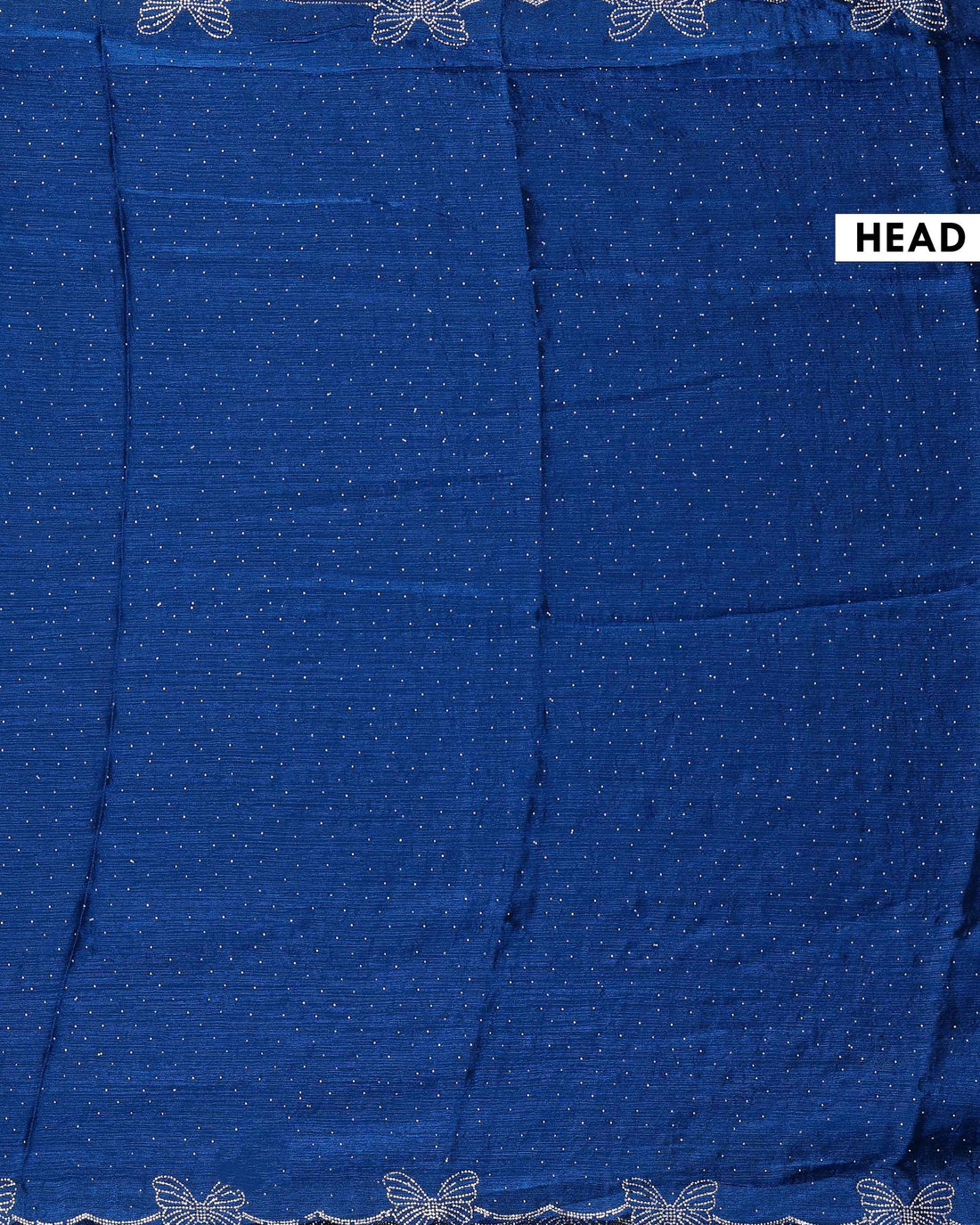 Classic Embellished Fancy Saree with Delicate Butterfly Patterned Lace Border - Blue