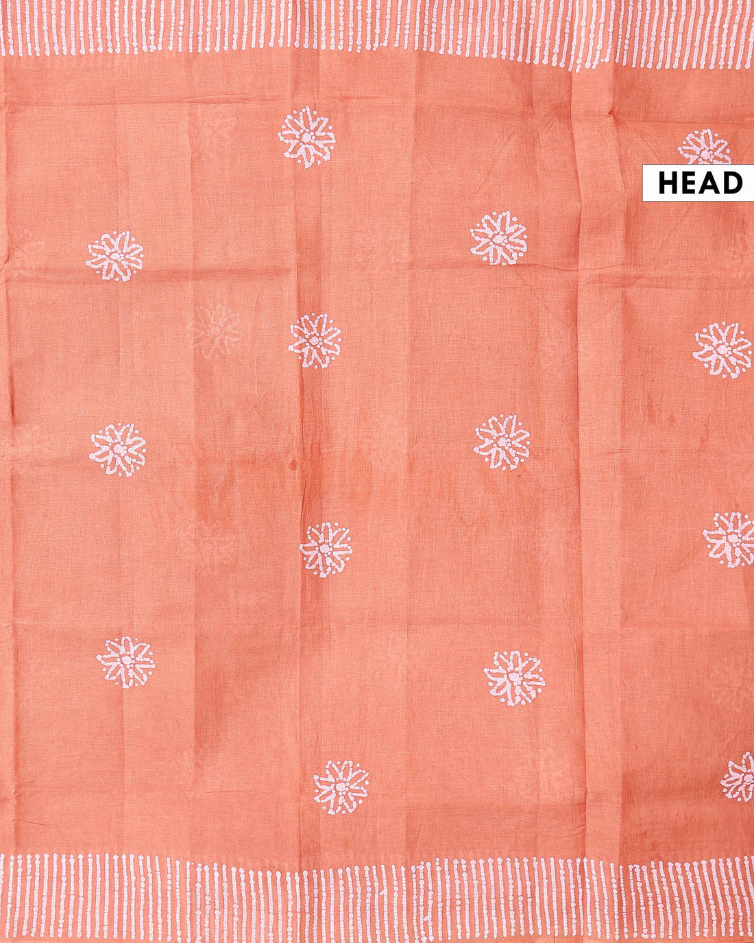 Handcrafted Sungudi Cotton Saree with Elegant Vertical Border Detailing - Peach