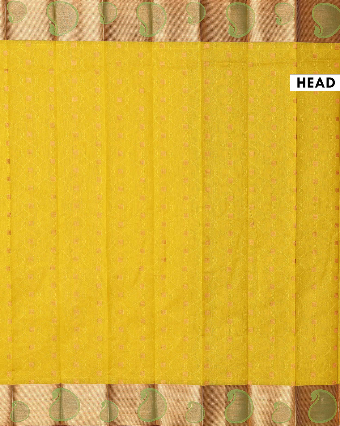 Elegant Silk Cotton Saree Intricate Woven Motifs and Contrast Border  - Yellow