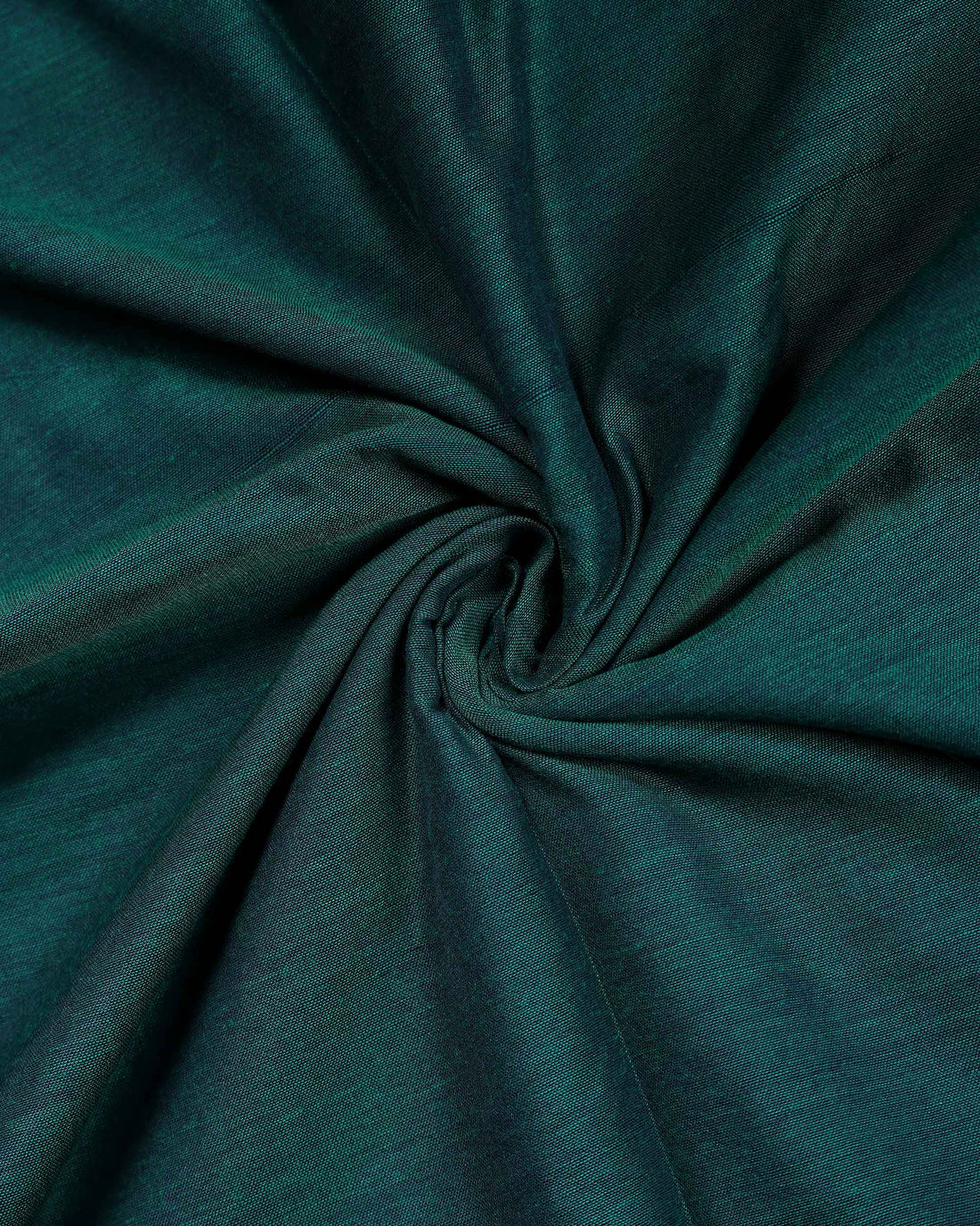 Traditional Khadi Cotton Saree with Woven Border and Contrast Printed Blouse Piece - Green