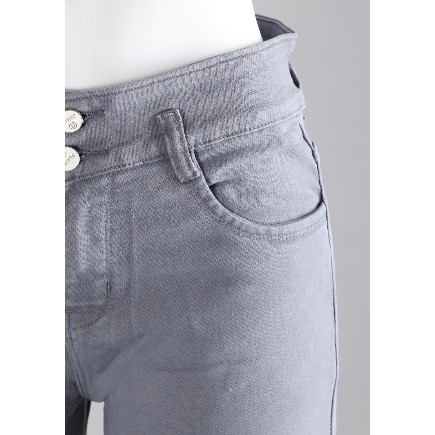Buy Women Grey Pencil Cut  Button Jeans
