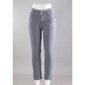 Women Grey Pencil Cut  Button Jeans
