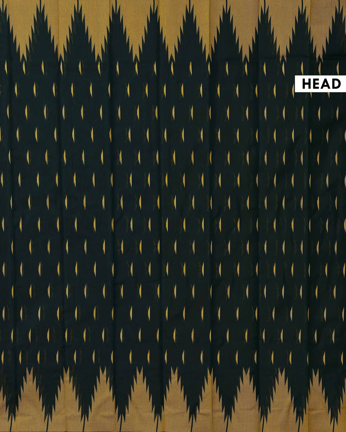 Elegant Elampillai Silk Cotton Saree with Traditional Ikkat Motifs and Zari Border - Dark Green