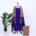 Dark Blue Cotton Unstitched Salwar Material for Women | Ethnic Summer Collection | Jeyachandran - Full View