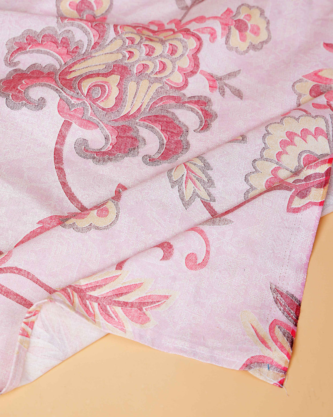 Floral Printed Cotton Bed Cover with Pillow Cover - Pink