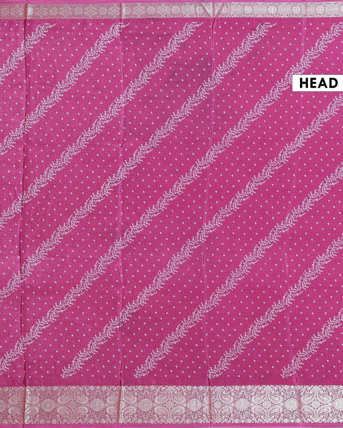 Elegant Dola Silk Saree with Delicate Floral Vine Buti and Intricately Woven Zari Border - Rose Gold