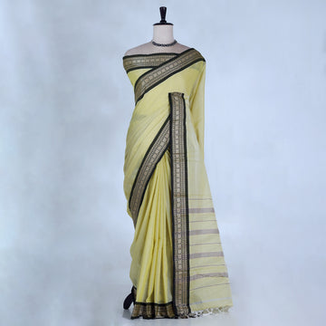 Light Green Mangalagiri Cotton Saree for Women | Festive Summer Collection | Jeyachandran - Full View