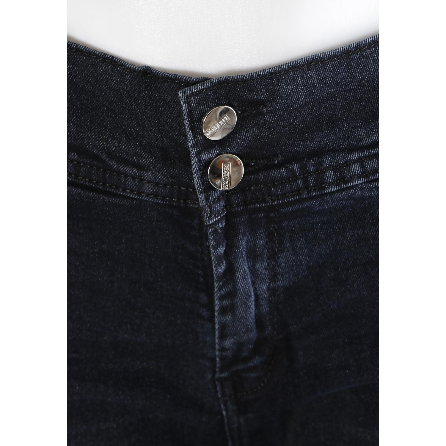 Buy Women Black Mom Fit  Button Jeans Online
