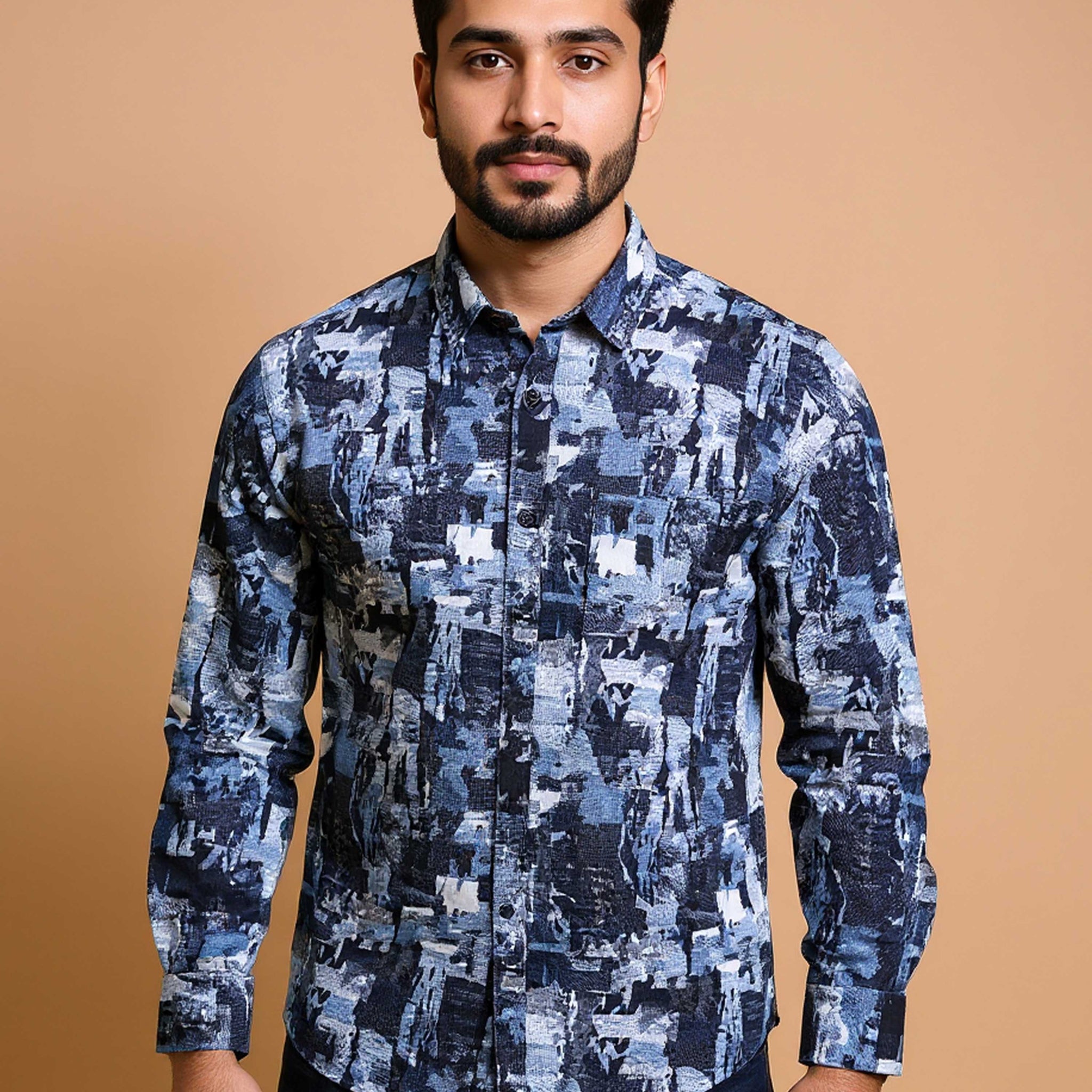 Men's Rocx Brand Abstract Printed Casual Shirt - Multi