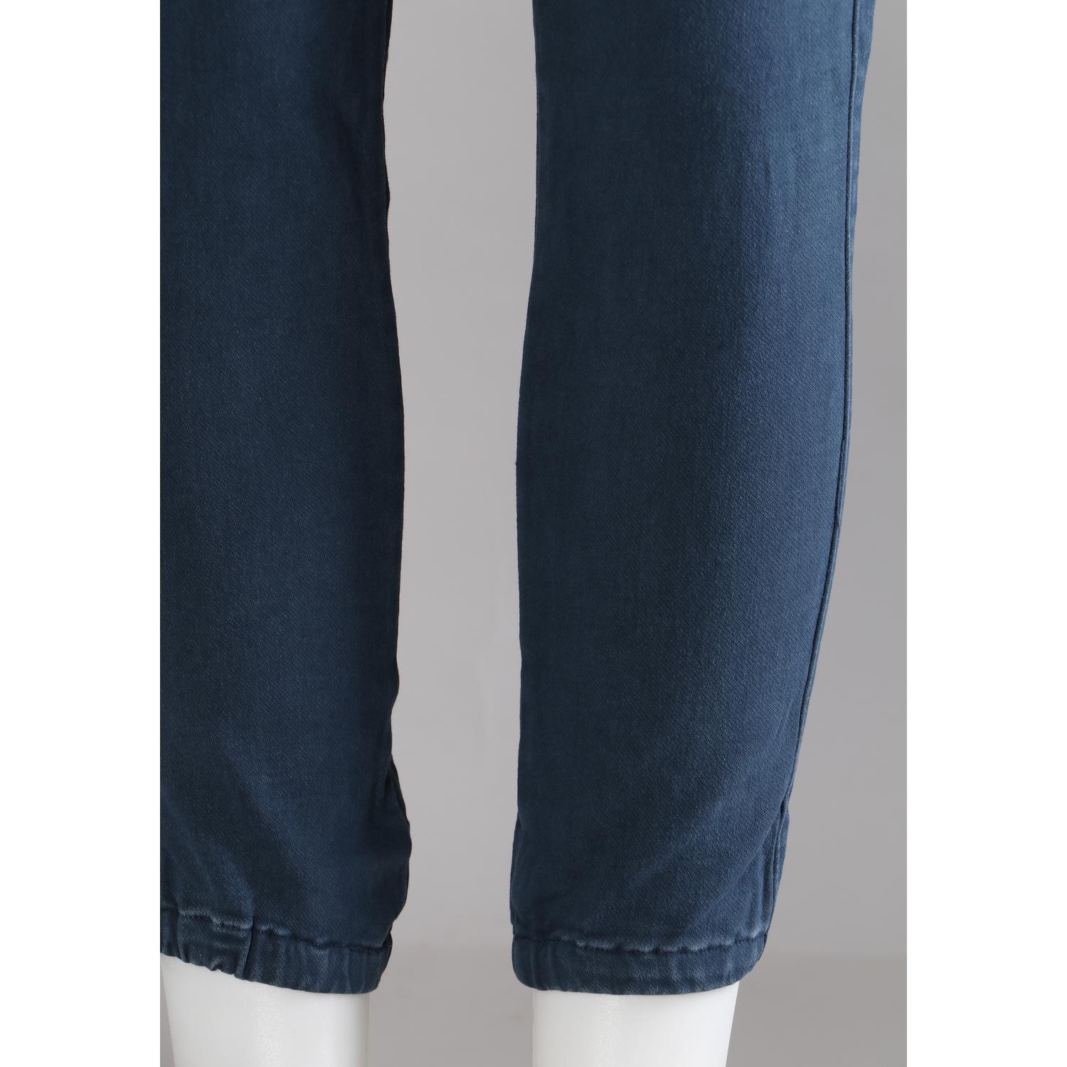 Shop Women Teal Blue Jogger Cargo Jeans Online