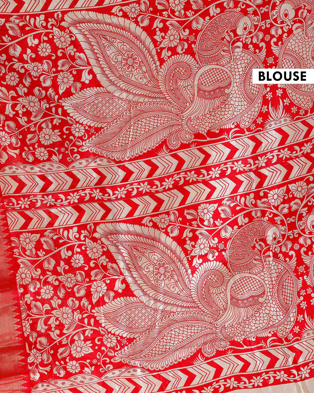 Traditional Mangalagiri Kalamkari Cotton Saree with Intricate Floral and Avian Motifs - Green