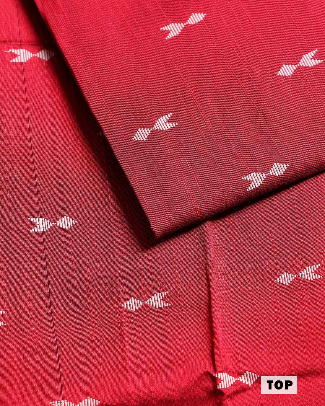 Women’s Unstitched Salwar Suit Material Set 2.5 Mtr Top, 2 Mtr Bottom & 2.25 Mtr Printed Dupatta - Red