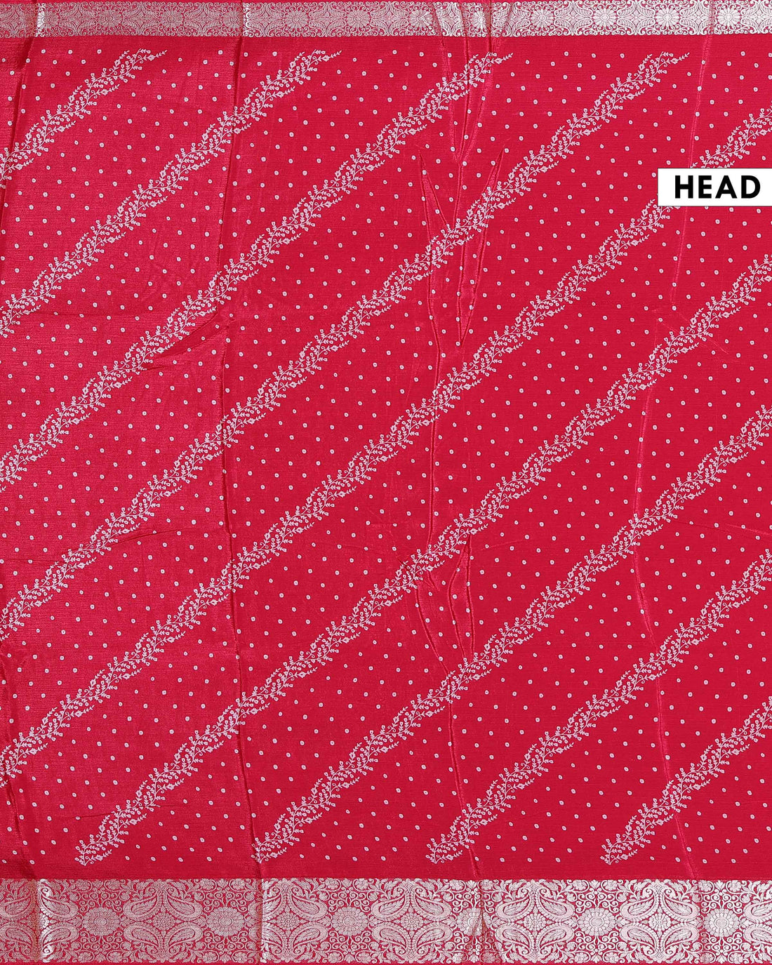 Classic Dola Silk Saree with Delicate Floral Vine Buti and Intricately Woven Zari Border - Red