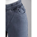 Buy Women Grey Mom Fit Cargo Jeans Online