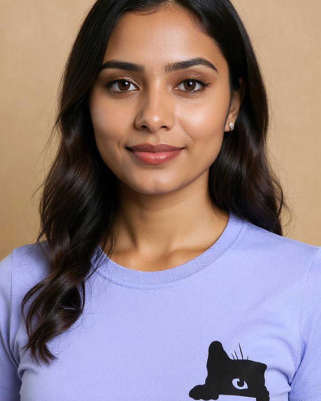 Graphic Crop T-Shirt for Women -  Lavender