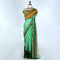 Green Mangalagiri Cotton Saree for Women | Festive Summer Collection | Jeyachandran - Full View