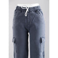 Order Women Grey Mom Fit Cargo Jeans