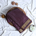 Banana Pith Saree With Elegant Gold Zari Border
