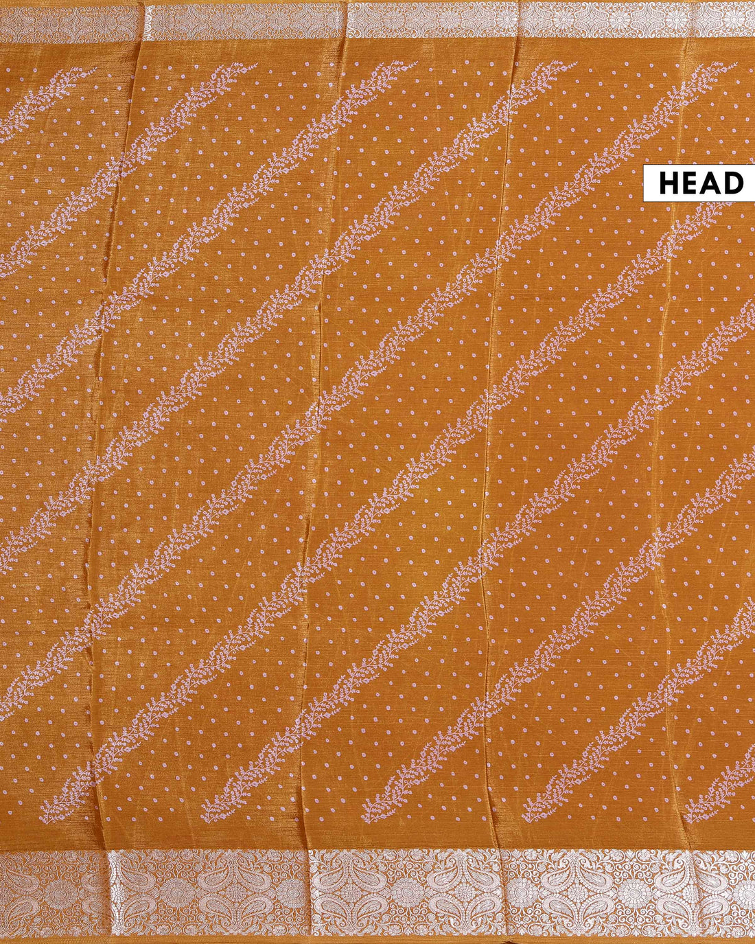 Classic Dola Silk Saree with Delicate Floral Vine Buti and Intricately Woven Zari Border - Yellow