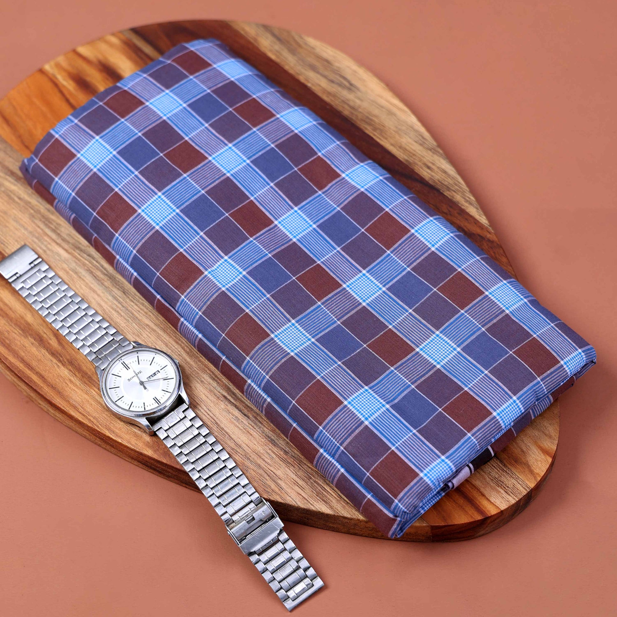 Nandu Brand Men's Premium Cotton Checked 2.20 Meter Stitched Lungi - Multi