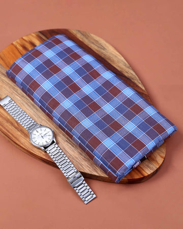 Nandu Brand Men's Premium Cotton Checked 2.20 Meter Stitched Lungi - Multi