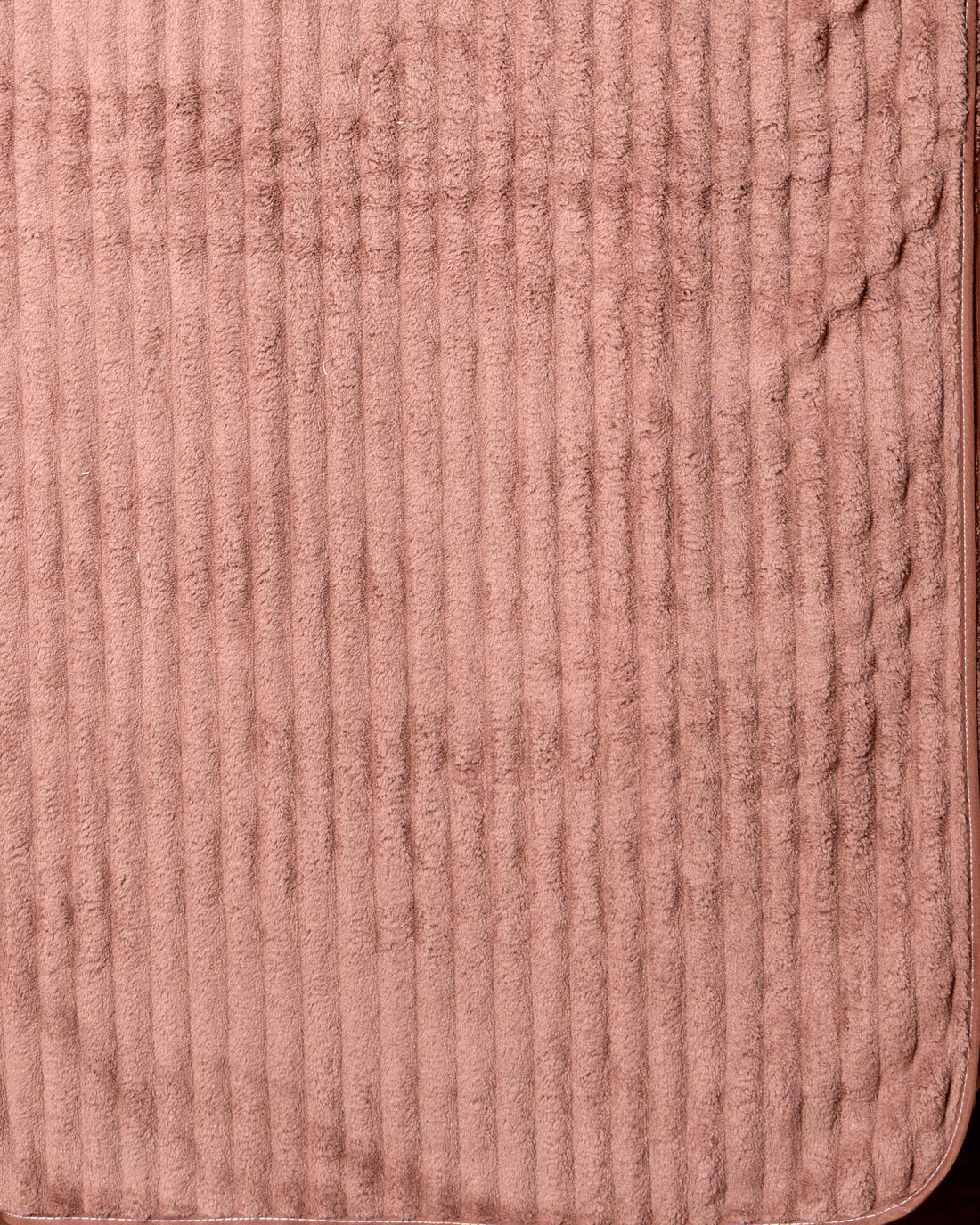 Modern Textured Corduroy-Style Towel - Dark Brown