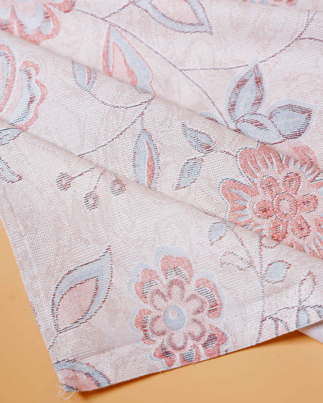 Whispering Petals Reversible Bed Cover With Pillow Cover - Off White