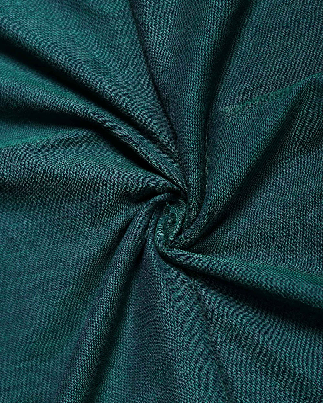 Handloom Khadi Cotton Saree with Woven Border and Contrast Printed Blouse Piece - Green