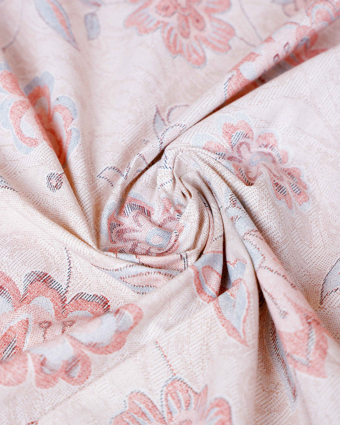 Whispering Petals Reversible Queen Size Bed Cover With Pillow Cover - Off White