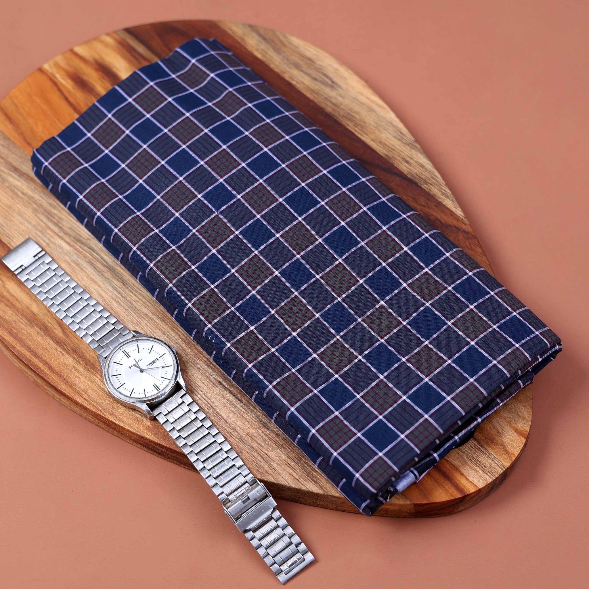 Nandu Brand Men's Premium Cotton Checked 2.20 Meter Stitched Lungi - Multi