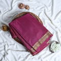 Banana Pith Saree With Elegant Gold Zari Border