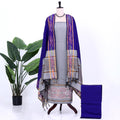 Ash Grey Cotton Unstitched Salwar Material for Women | Ethnic Summer Collection | Jeyachandran - Full View