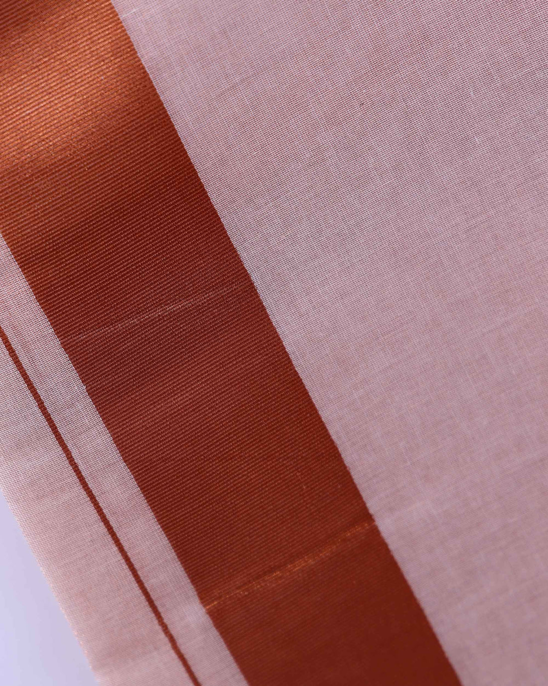 Men’s Classic Handloom Cotton Dhoti (9×5 Meter) with Traditional Copper Border - Off White