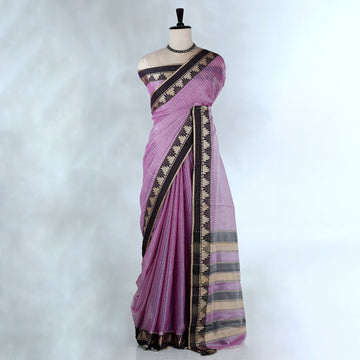 Purple Mangalagiri Cotton Saree for Women | Festive Summer Collection | Jeyachandran - Full View
