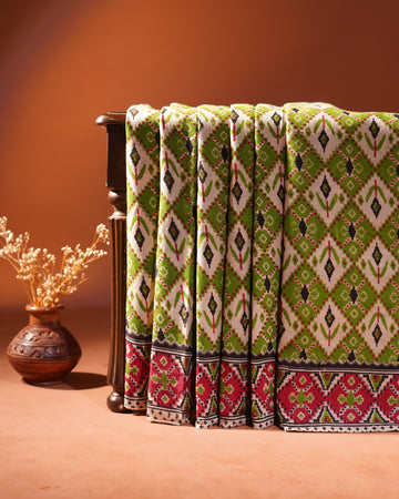 Cotton Kalamkari Printed Saree - Green