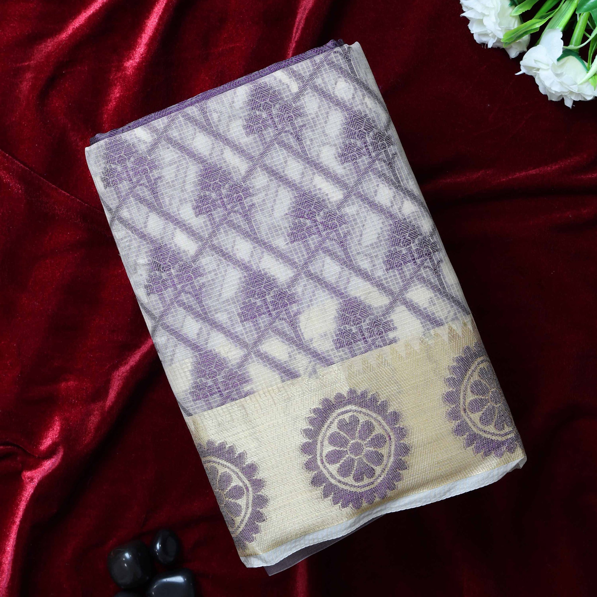 Elegance in Woven Design Semi Silk Saree  - Multi