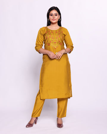 Mustard Colour Top & Palazzo Set