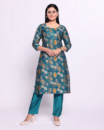 Teal Colour Top & Palazzo Set
