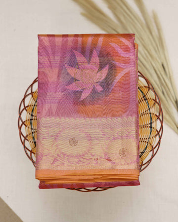 Multi Color Printed Tissue Saree