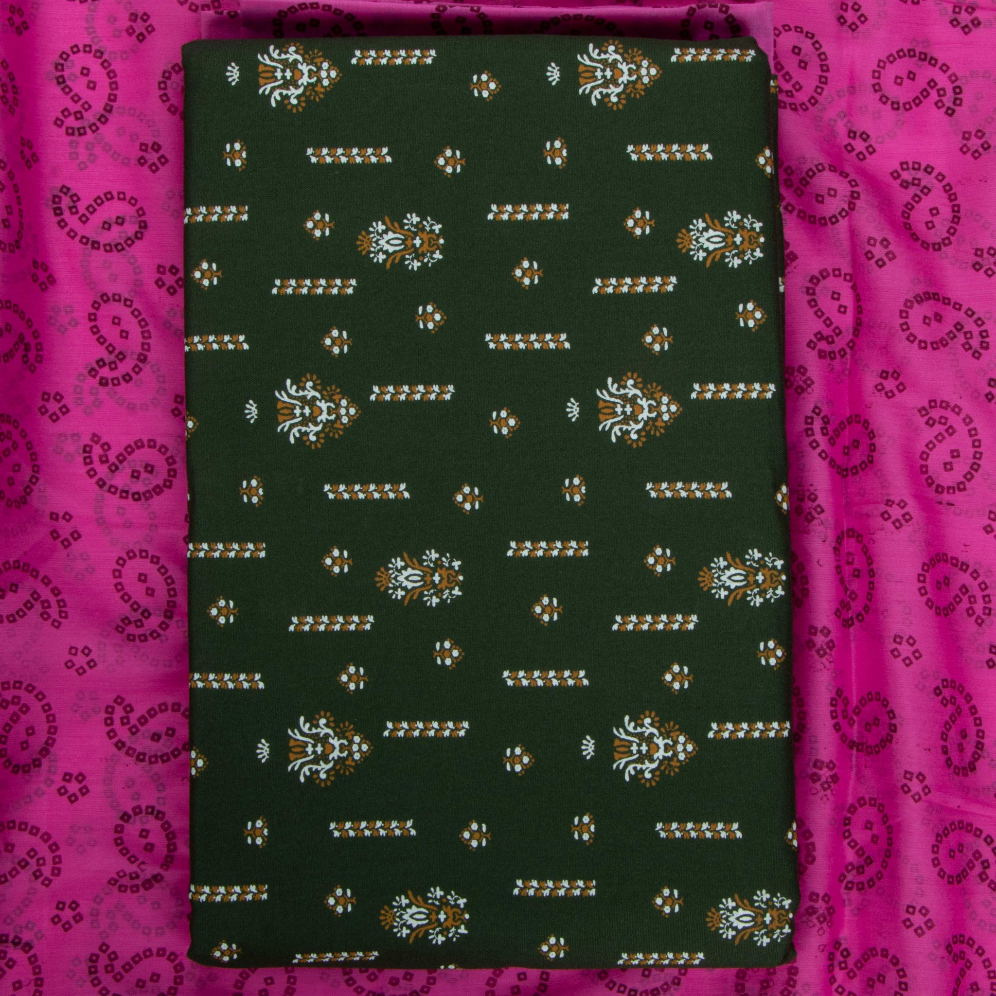 Green Colour Unstitched Salwar Material