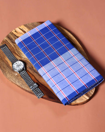 Sangu Brand Men's Premium Cotton Checked Lungi Stitched - Multi