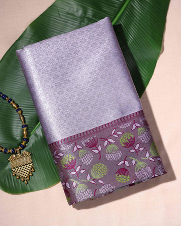 Lavender Color Art Silk Saree