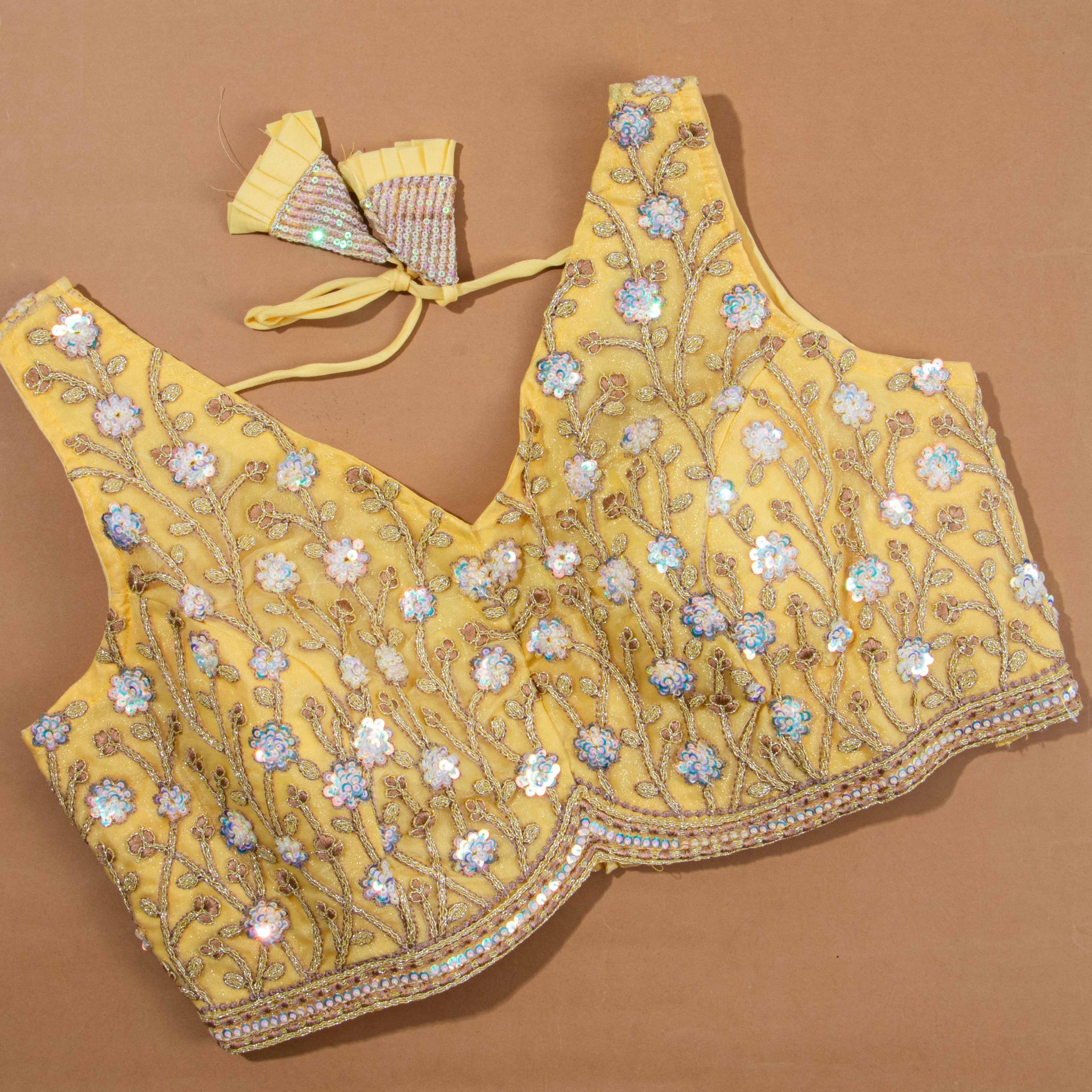 Yellow Colour Readymade Blouse